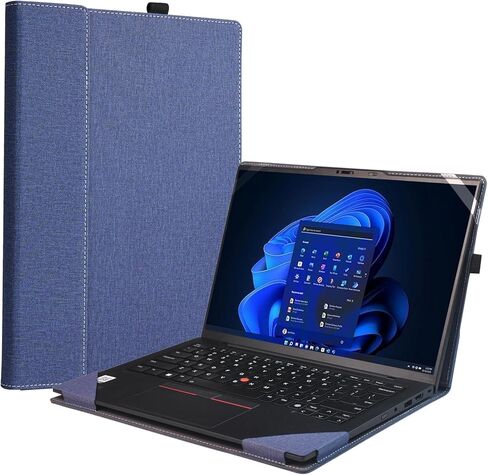غطاء الكمبيوتر المحمول لـ Lenovo ThinkPad X1 Carbon Gen 12 | x1 2 in-1 Gen 9 | HP Envy X360 14-FA 14Z-FA | 14-FC 14T-FC | Specter X360 2-IN-1 14-EU 14T-EU COLLESS 14 "PU Leather Inner Cover (Black) in Kuwait