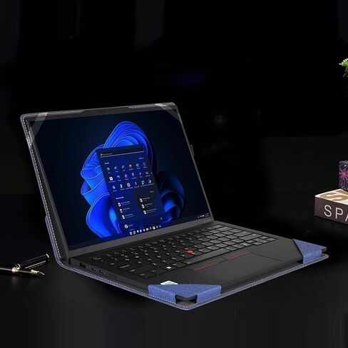 غطاء الكمبيوتر المحمول لـ Lenovo ThinkPad X1 Carbon Gen 12 | x1 2 in-1 Gen 9 | HP Envy X360 14-FA 14Z-FA | 14-FC 14T-FC | Specter X360 2-IN-1 14-EU 14T-EU COLLESS 14 "PU Leather Inner Cover (Black) in Kuwait