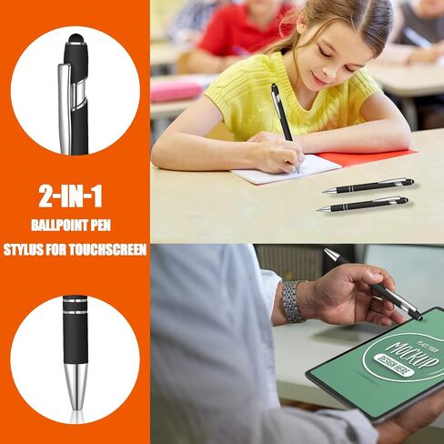 100 Pcs Ballpoint Pen with Stylus 2 in 1 Ballpoint Pen for Touch Screens, 2 in 1 Thank You Pen Gift for Colleagues, Coworker, Office (Multicolor) in Saudi Arabia