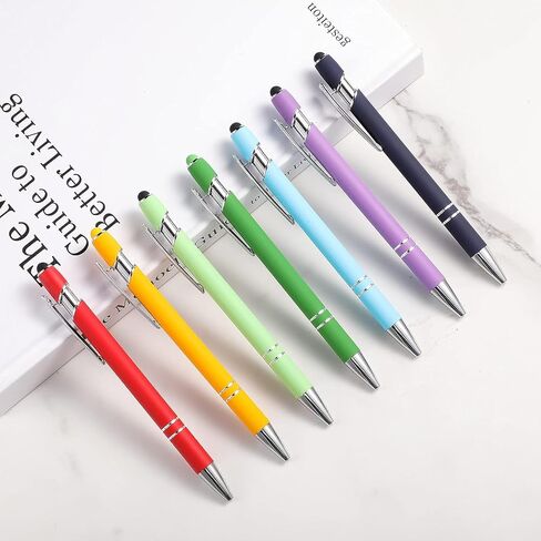 100 Pcs Ballpoint Pen with Stylus 2 in 1 Ballpoint Pen for Touch Screens, 2 in 1 Thank You Pen Gift for Colleagues, Coworker, Office (Multicolor) in Saudi Arabia