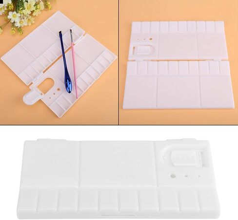 Foldable 24-Compartment Plastic Artist Paint Tray for Watercolor and Oil Painting in Saudi Arabia