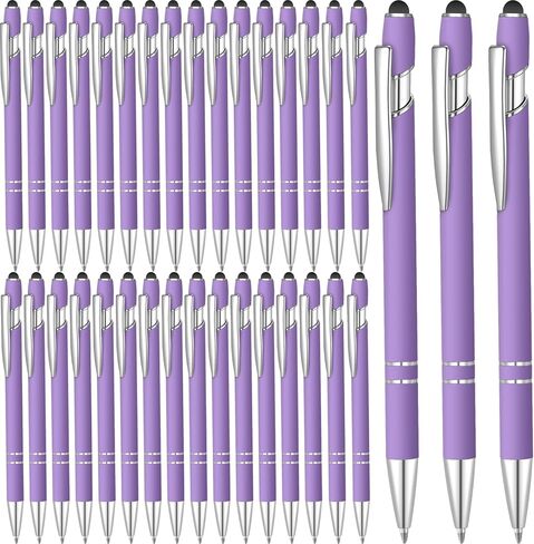 100 Pcs Ballpoint Pen with Stylus 2 in 1 Ballpoint Pen for Touch Screens, 2 in 1 Thank You Pen Gift for Colleagues, Coworker, Office (Multicolor) in Kuwait