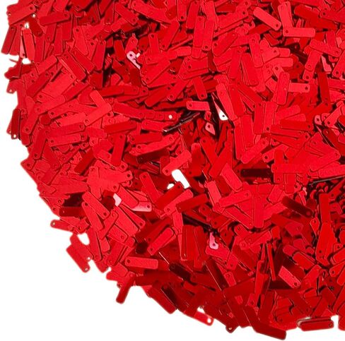 Multicolor 2400 Pcs 4x14mm Bulk Loose Iridescent Rectangle Sequins, 24 Colors X 100 Pieces Embriodery Rectangular Sequins for Craft DIY Sewing Nails Decorations Arts (Multicolor) in Saudi Arabia