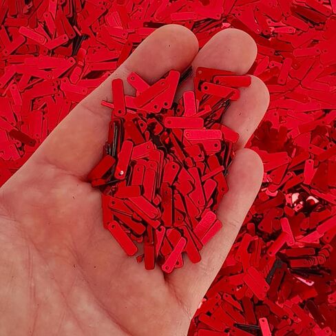 Multicolor 2400 Pcs 4x14mm Bulk Loose Iridescent Rectangle Sequins, 24 Colors X 100 Pieces Embriodery Rectangular Sequins for Craft DIY Sewing Nails Decorations Arts (Multicolor) in Saudi Arabia
