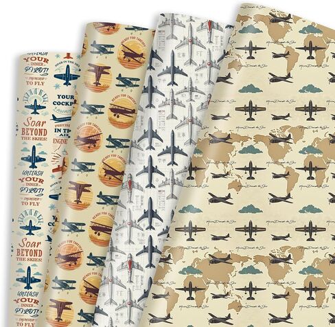 Pineraap Gun Themed Wrapping Paper 12 Sheets Pistol&Rifle Boys Gift Wrap for Hunting Enthusiasts, Shooting Sports Fans, 20"×28" in Saudi Arabia