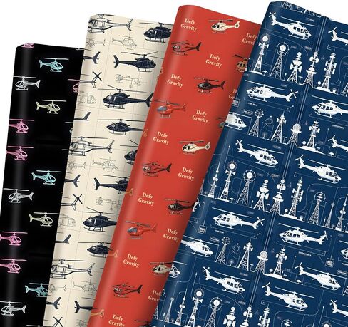 Pineraap Gun Themed Wrapping Paper 12 Sheets Pistol&Rifle Boys Gift Wrap for Hunting Enthusiasts, Shooting Sports Fans, 20"×28" in Saudi Arabia
