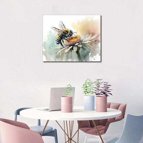 طلاء Tumovo حسب عدد Bee Bee ، الطلاء بأرقام أرقام على الحشرات القماشية ، وطلاء الأكريليك DIY بأرقام أرقام على الألوان المائية ، واللوحة الزيتية للهدية 16 "x20" بدون إطار in Kuwait