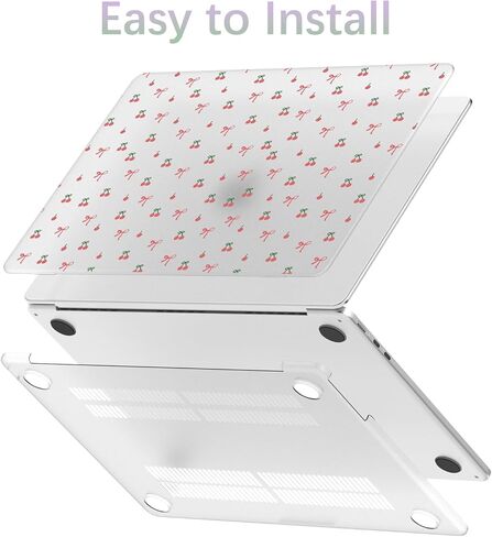متوافق مع MacBook Air 15 Inch Case 2025 2024 2023 الإصدار M3 A3114 M2 A2941 ، غطاء غير لامع من القوس الكرز القوي للهواء MAC 15 in Kuwait