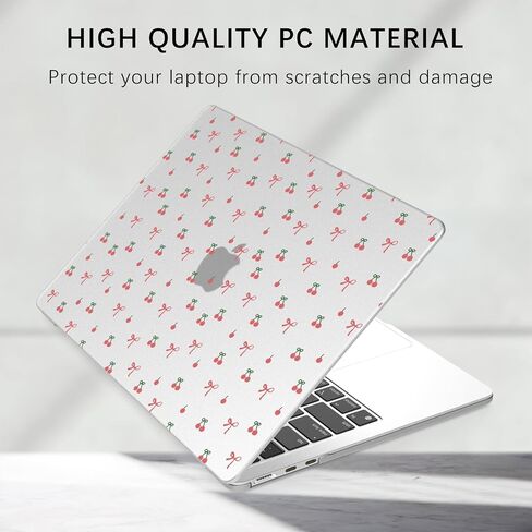 متوافق مع MacBook Air 15 Inch Case 2025 2024 2023 الإصدار M3 A3114 M2 A2941 ، غطاء غير لامع من القوس الكرز القوي للهواء MAC 15 in Kuwait