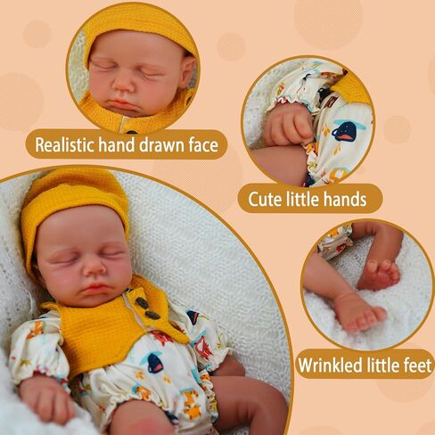 Reborn Baby Dolls That Lifelike -18.5 inch Full Body Silicone Sleeping Baby Girl Handmade Face Realistic Body Details for Children Gift in Saudi Arabia