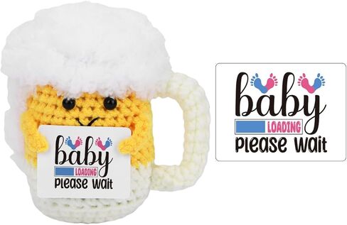 أمي لتكون هدايا مضحكة الحمل هدايا إعلان الطفل للعمة أمي الجديدة تتوقع الأمهات الحوامل النساء لأول مرة الحمل الأم تكشف عن أفكار الهدايا دمية الكروشيه مصنوعة يدويا (دمية 1312) in Kuwait