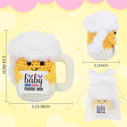 أمي لتكون هدايا مضحكة الحمل هدايا إعلان الطفل للعمة أمي الجديدة تتوقع الأمهات الحوامل النساء لأول مرة الحمل الأم تكشف عن أفكار الهدايا دمية الكروشيه مصنوعة يدويا (دمية 1312) in Kuwait