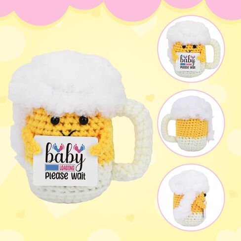 أمي لتكون هدايا مضحكة الحمل هدايا إعلان الطفل للعمة أمي الجديدة تتوقع الأمهات الحوامل النساء لأول مرة الحمل الأم تكشف عن أفكار الهدايا دمية الكروشيه مصنوعة يدويا (دمية 1312) in Kuwait