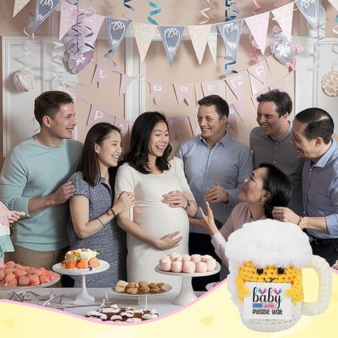 أمي لتكون هدايا مضحكة الحمل هدايا إعلان الطفل للعمة أمي الجديدة تتوقع الأمهات الحوامل النساء لأول مرة الحمل الأم تكشف عن أفكار الهدايا دمية الكروشيه مصنوعة يدويا (دمية 1312) in Kuwait