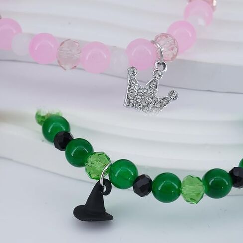 Elphaba Glinda الصداقة مطابقة الأساور الساحرة القبعة التي تتطابق مع الأساور-إكسسوارات الأزواج-إكسسوارات ملحقات فستان الحفلات in Saudi Arabia
