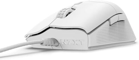 رفع NZXT 2 سيم | الفئران للألعاب مع كابل متماثل وسهل | تصميم خفيف 58 جرام | جهاز صوت 8K | المقاطعات البصرية | الاستشعار البصري PPP من 26K | فطائر PTFE 100% | بلانكو in Saudi Arabia