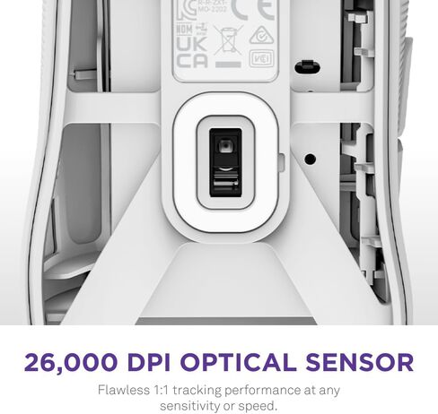 رفع NZXT 2 سيم | الفئران للألعاب مع كابل متماثل وسهل | تصميم خفيف 58 جرام | جهاز صوت 8K | المقاطعات البصرية | الاستشعار البصري PPP من 26K | فطائر PTFE 100% | بلانكو in Saudi Arabia