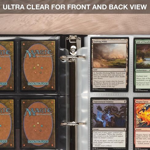 واقيات بطاقات التداول من Samsill ذات 9 جيوب، 40 حزمة، تناسب 3 مجلدات حلقية قياسية، 360 جيبًا علويًا للتحميل، تحمل بطاقات مقاس 2.5 × 3.5 بوصة، وبطاقات الألعاب، وبطاقات العمل، والبطاقات الرياضية in Kuwait