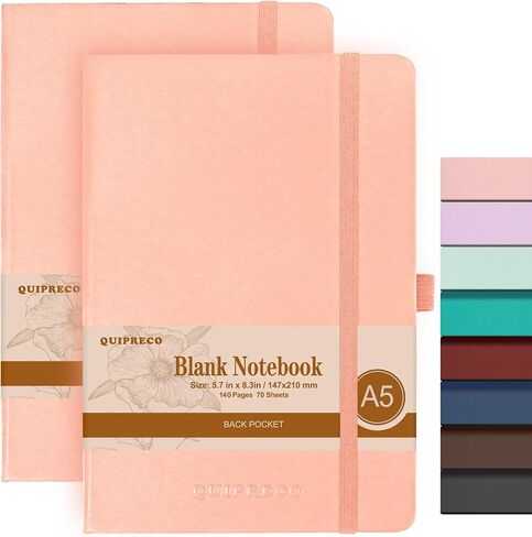 Blank Hardcover Journal Notebook，Sketch Book, 140 Pages 120Gsm Paper for Drawing,School,Journaling,Diary，5.7''*8.3'',Burgundy in Saudi Arabia