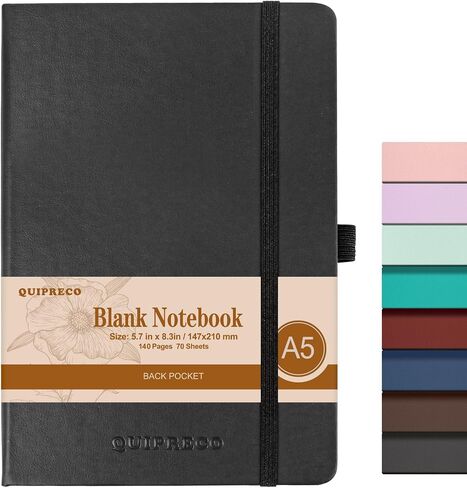 Blank Hardcover Journal Notebook，Sketch Book, 140 Pages 120Gsm Paper for Drawing,School,Journaling,Diary，5.7''*8.3'',Burgundy in Saudi Arabia