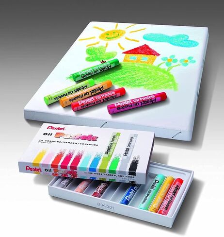 Pentel Arts Oil Pastels, Set of 16 Colors, 1 Dozen (12 Packs), Bulk Pack (PHN-16AM) in Saudi Arabia