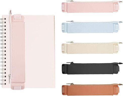 5pcs حامل القلم القابل للتعديل ، حقبة قلم جلدية ملونة بوليس ، حقيبة قلم رصاص قابلة للفصل للكتاب لمكتب الدفنة ، الكتاب المقدس ، المجلدات ، الكتب in Kuwait