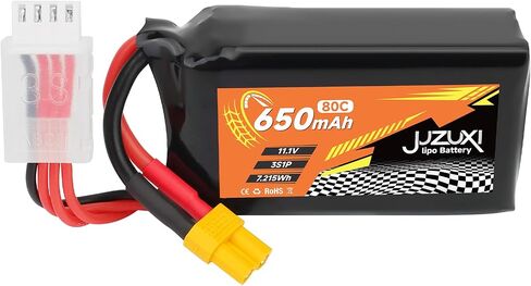 11.1V Lipo Battery 650mAh 3S 80c بطارية البوليمر الليثيوم القابلة لإعادة الشحن مع موصل XH-4P و XT30 متوافق مع نماذج FPV Racing Drone RC Car RC Boat Quadcopter Airpter RC in Saudi Arabia