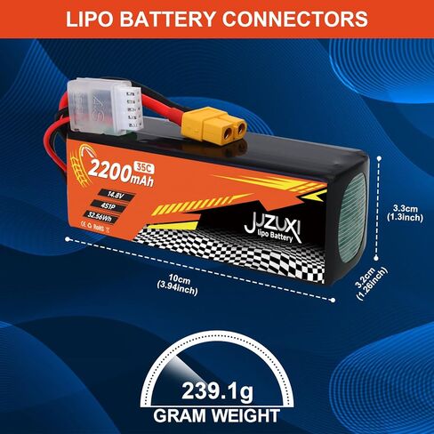 11.1V Lipo Battery 650mAh 3S 80C Rechargeable Lithium Polymer Battery with XH-4P & XT30 Connector Compatible with FPV Racing Drone RC Car RC Boat Quadcopter Helicopter Airplane RC Models in Kuwait