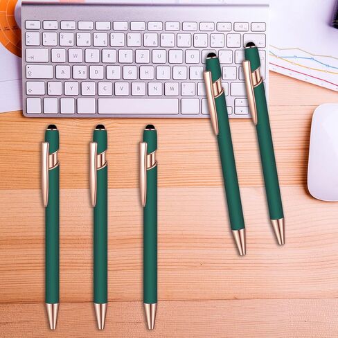 8 Pcs Blue Ink Ballpoint Pen with Stylus Tip 2 in 1 Stylus Ballpoint Pen Metal Pens Stylus Pen for Touch Screens School Office Coworkers (Multicolor) in Saudi Arabia