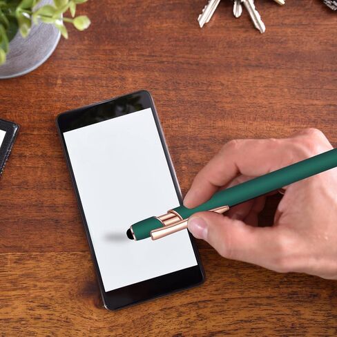 8 Pcs Blue Ink Ballpoint Pen with Stylus Tip 2 in 1 Stylus Ballpoint Pen Metal Pens Stylus Pen for Touch Screens School Office Coworkers (Multicolor) in Saudi Arabia
