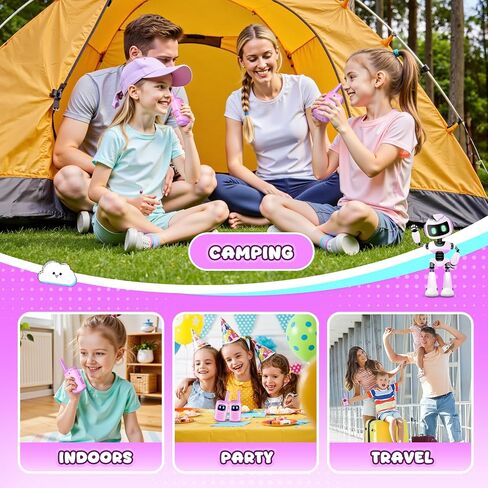 Kids Walkie Talkies Toys for Girls: Toys Walkie Talkies for Kids 2 Pack Birthday Gifts for 3 4 5-7 Year Old Girls Toys Age 4-5 6-8 Years Old 2 Way Radio Family Camping Outdoor Hiking Purple in Saudi Arabia