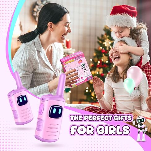 Kids Walkie Talkies Toys for Girls: Toys Walkie Talkies for Kids 2 Pack Birthday Gifts for 3 4 5-7 Year Old Girls Toys Age 4-5 6-8 Years Old 2 Way Radio Family Camping Outdoor Hiking Purple in Saudi Arabia