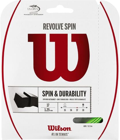 Wilson Revolve Spin 17 Tennis String - Set, Black in Saudi Arabia