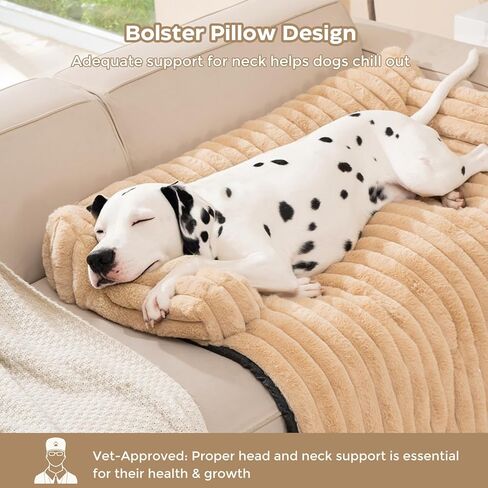 Avont Dog Bed for Couch, Fluffy Pet Mat for Sofa Furniture Protector for Small Medium Large Dogs Cats with Removable Washable Cover -Lightgrey(L) in Kuwait