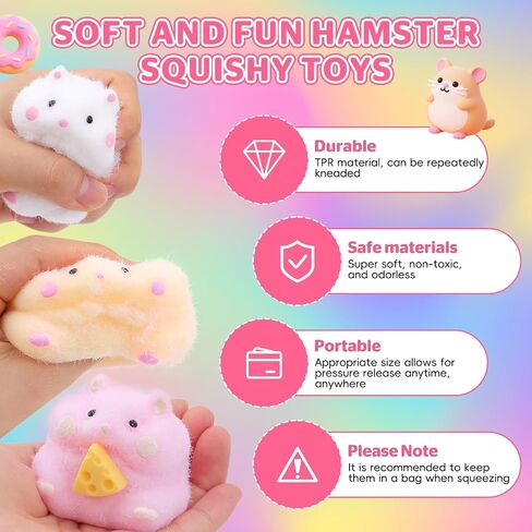4pcs Taba Squishy Hamster Toys ، Big Fufu Hamster Squishy Toy ، Taba Toys Count in Kuwait