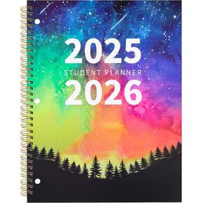 Student Planner 2025-2026 - Monthly and Weekly School Planner 2025-2026 for Middle & High School, Aug 2025 - Jun 2026, 8.2" x 10.7", Student Calendar Academic Year with Thick Paper, 3-Hole Punched & Stickers