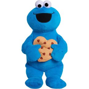 Sesame Street Sweet Love 15-inch Large Plush Cookie Monster Stuffed Animal, Blue, Soft Plushie, Kids Toys for Ages 18 Month by Just Play