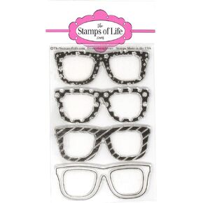 Summer Sunglasses Frames Stamps for Card-Making and Scrapbooking by The Stamps of Life - Frames4Sunglasses