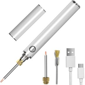 Upgraded USB Dual-Heating Thread Burner: Gordepy One-Touch Melt & 2 Interchangeable Tips, Rechargeable Cordless Thread Zapper for String, Leather Craft, Sewing