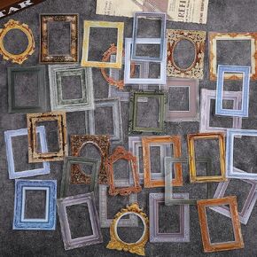 120pcs Frame Stickers,Scrapbook Frames for Junk Journal,Vintage Scrapbook Window Frames Cutout,Scrapbook Photo Frames for DIY Scrapbook Junk Journal Crafts Album,Scrapbook Embellishments