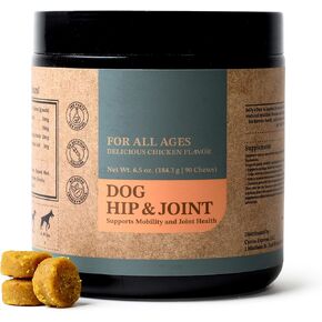 Selly’s Den Hip & Joint Support for Dogs – Chicken Flavor Soft Chew Supplement – Glucosamine, Chondroitin & MSM for Mobility & Joint Health – Made in USA – 90 Count, 6.5 Oz