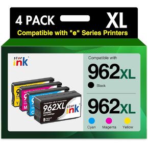 923 Ink Cartridges Combo Pack Without Chip Replacement for HP 923 Ink Cartridges for hp Printers Work for HP OfficeJet 8130e 8135e 8138e 8139e 8130 OfficeJet 8120 8122e 8123 Printer,4 Pack
