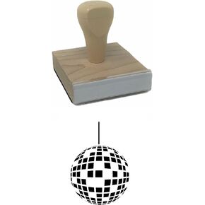 Infusion Disco Ball Rubber Stamp, 2 X 2'' Wood Stamp