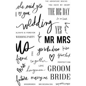 كلمات الزفاف طوابع لصنع البطاقات DIY Scrapbooking السيد Mrs Groom Brids Words شفافة ختم السيليكون ختم الطوابع لفنون الصياغة الورقية Scrapbooking Supplies Scrapbook Decor
