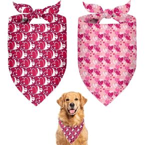 2PCS Easter Dog Bandanas, Dog Bandana Boy Girl,Funny Easter Dog Scarf, Fashion Design Apply to Medium Sized Dog Easter Outfit,Perfect Holiday Pet Gift