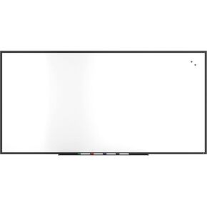 Staples TRU RED Magnetic Steel Dry Erase Board, Black Frame, 8-ft x 4-ft (TR61183)