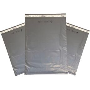 Sensible Mailers – 100 Pack of 14.5x19" Fully Recycled Poly Mailers Grey – Shipping Envelopes for Small Business
