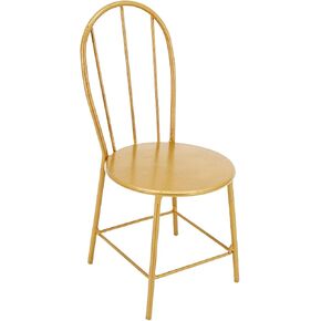 1/6 Scale Dollhouse Mini Model Metal Dinning Chair Exquisite Workmanship Furniture Accessory, Aureate