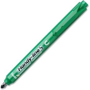 Pentel Handy-Line Retractable S-Permanent Markers, Green Category (NXS15-D)