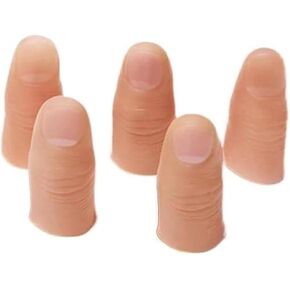 5Pcs/Set Magic Trick Fingers Fake Thumb Tips Stage Show Prop Prank Magic Kits and Accessories Halloween